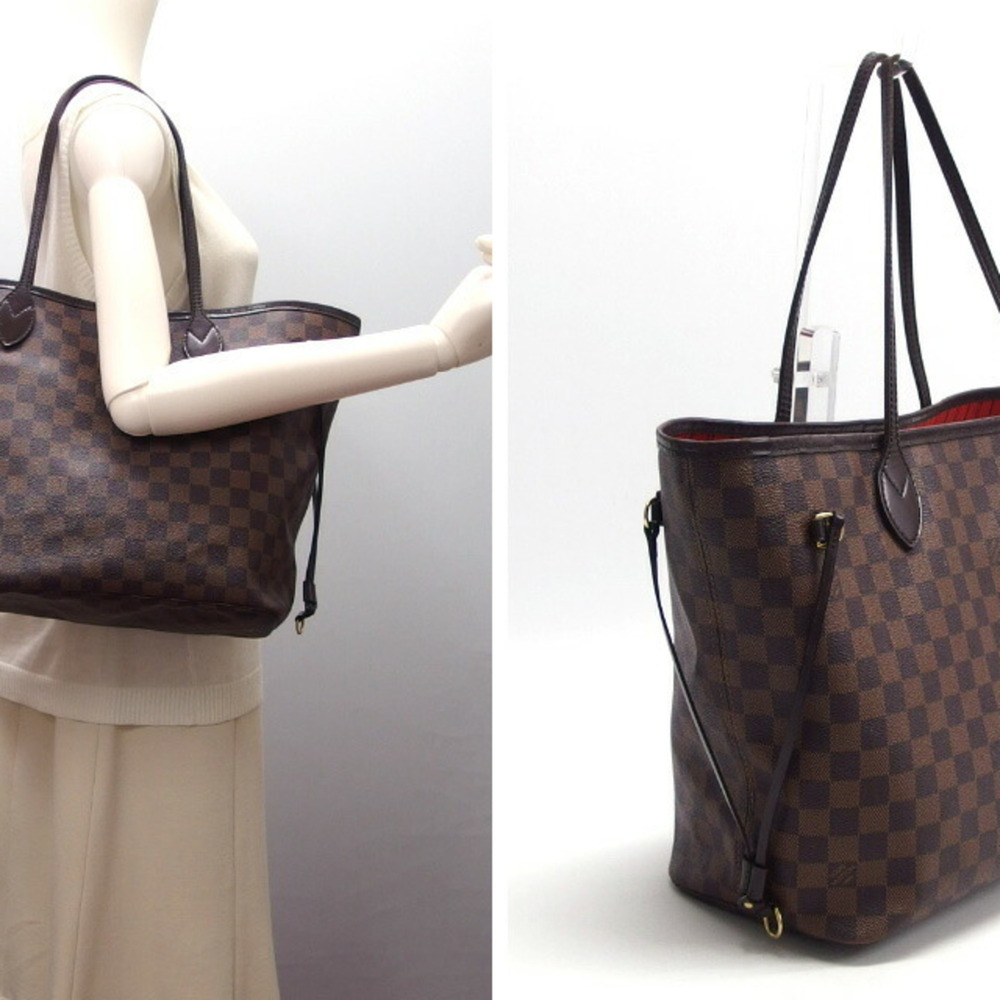 LOUIS VUITTON Brown Damier Neverfull MM Shoulder Bag - Picture 3 of 12